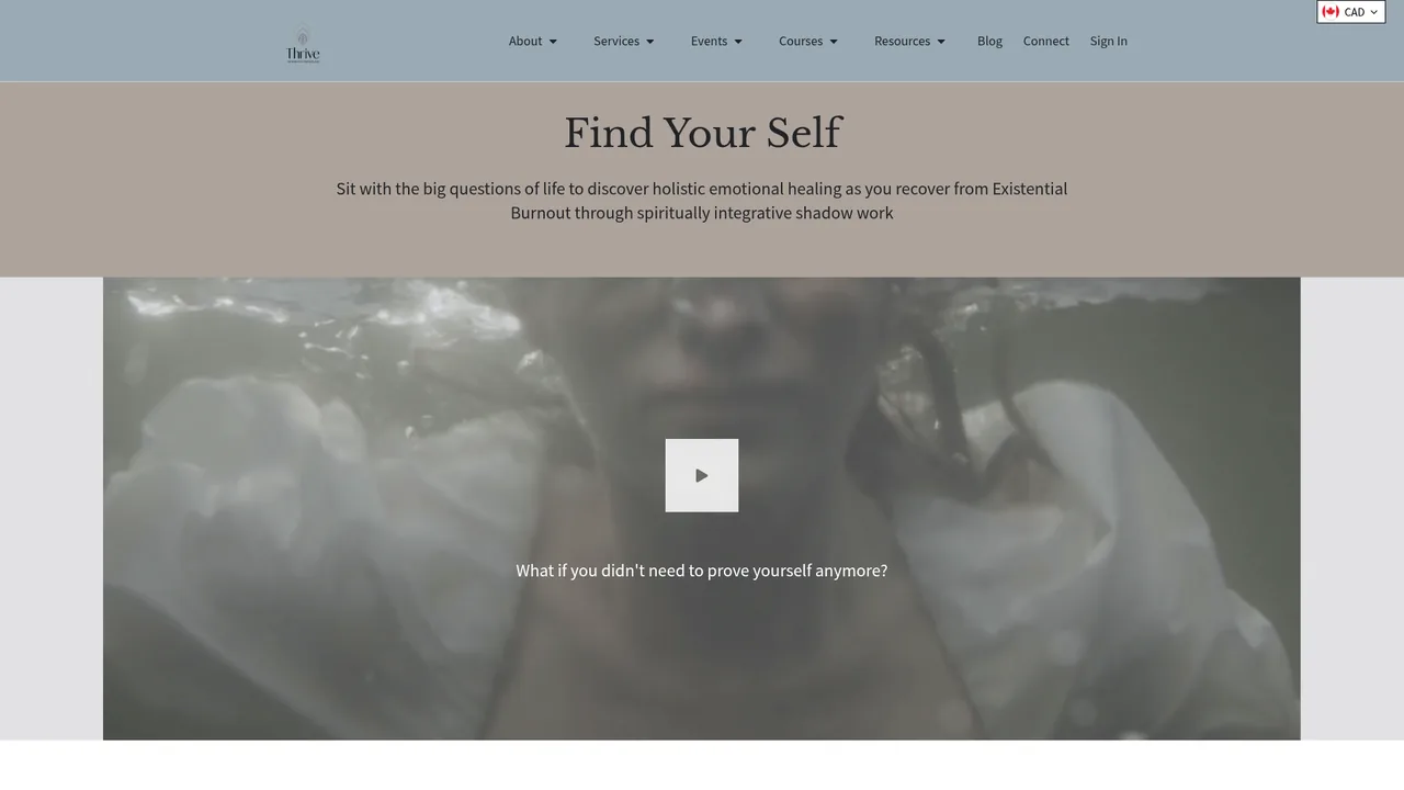 Thrive Integrated Psychology website preview